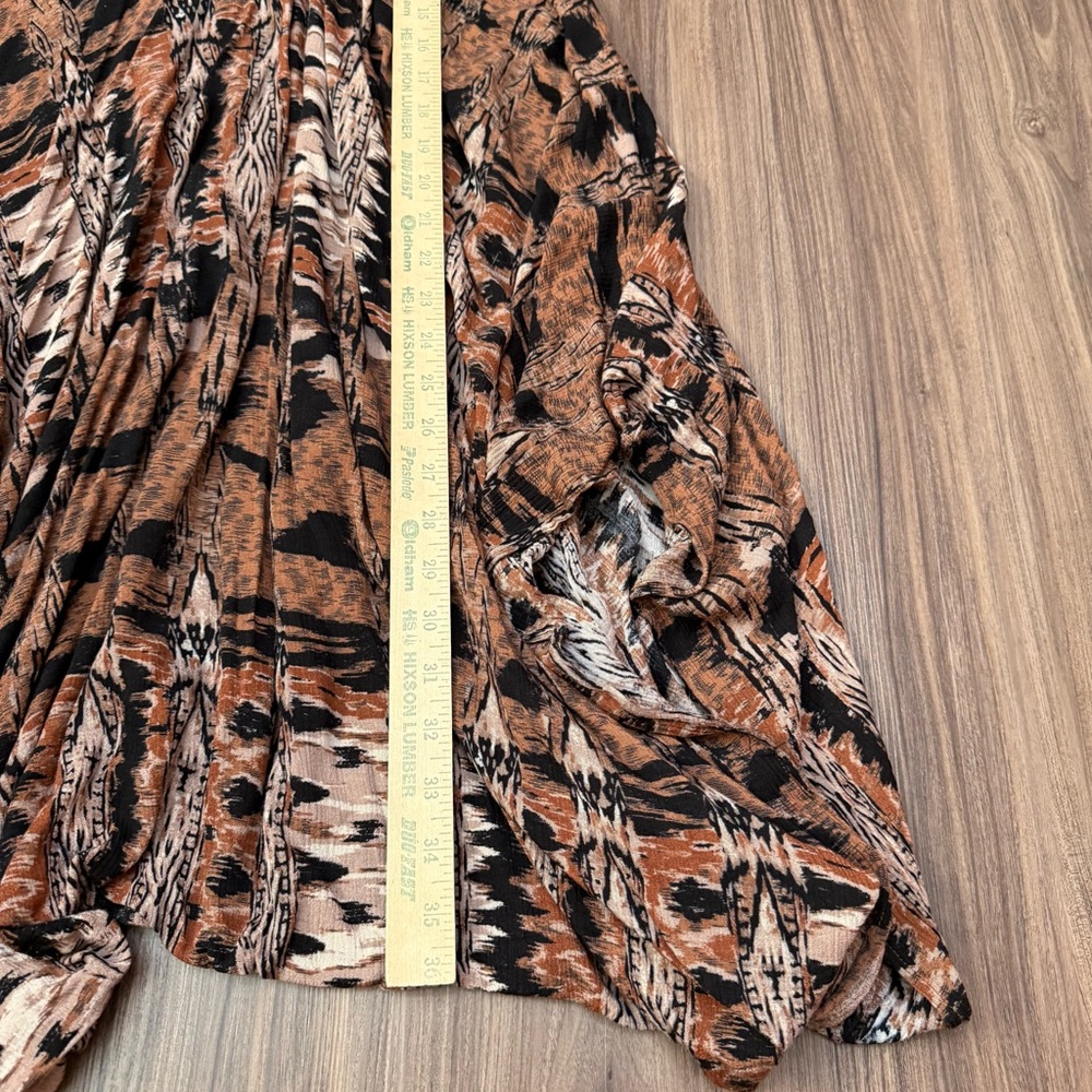 Vici Shaine Brown Pattern Sleeveless Asymmetrical Jumpsuit Size M - Picture 5 of 11